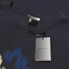 Isabel Marant NWT Short Sleeve Graphic T-Shirt Size Small in Blue 100% Cotton