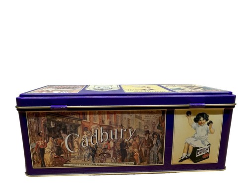 Vtg. Cadbury Chocolate Covered Biscuit Tin Hinged Collectible Box - Picture 2 of 4