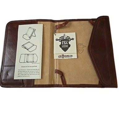 J. W. HULME CO. Leather Flip Stand Case Cover for iPad Sz 9.5'' X 7.5'' Screen New