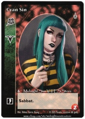 Cyan Sin Toreador Fifth Edition V5 V:TES VTES Vampire CCG
