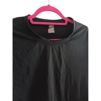 LA Society Black Feather Tech+ Cropped Long-Sleeve Top XL Womens