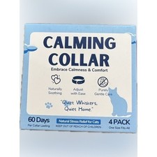 Calming Collar for Cats 4 Pack Pheromone Stress Anxiety Relief Adjustable New
