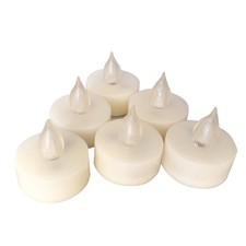 EcoGecko Flameless LED Tealights with Timer, 6 Pack Battery Operated Candles