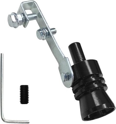 Universal Turbo Sound Booster Whistle for Car Exhaust, Alu Color: BlackSize: L