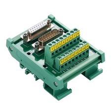 Jienk DB15 Male/Female D-SUB Din Rail Mount Interface Module, RS232 Serial...