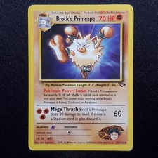 Brock's Primeape 35/132 Unlimited Uncommon Gym Challenge Pokemon Heavily Played on eBay