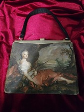 Vintage 1960's Custom Made in Italy Woman's Victorian Clutch, Evening bag.