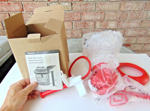 Vintage TUPPERWARE POWER CHEF SYSTEM in Original Box Non Electric FOOD PROCESSOR