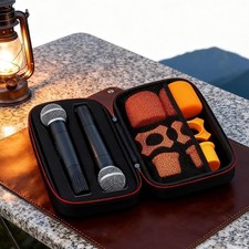 Microphone Case EVA Storage Holder Portable Case for Trip Outing Travelling