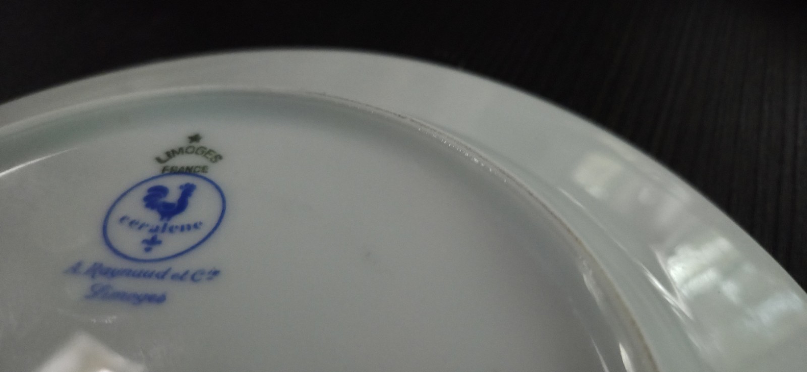  A Raynaud Ceralene Limoges Vieux Chine White  Plate - 7.50" Vintage 