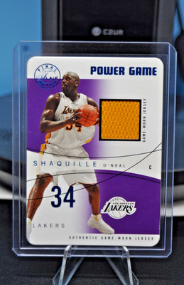 2003-04 Flair Final Edition Shaquille O'neal Power Game Worn Jersey /25 Lakers
