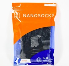 NanoSocks 3D Nano-Weave Technology Unisex Adult Compression Socks Black Size 2