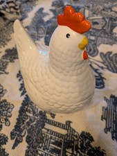 Ceramic Hen On A Nest Candy Trinket Dish Display Piece Farmhouse Decor W/Eggs