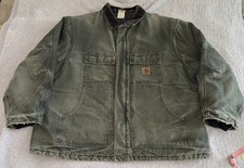 Vintage Carhartt C26 MOS Arctic Quilt Lined Canvas Jacket 3XL Distressed