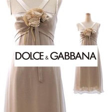 DOLCE & GABBANA Luxury Elegant Silk Blend Evening Long Dress Gown Size 40 Unused