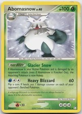 Abomasnow 19/123 Rare Mysterious Treasures Pokemon Damaged