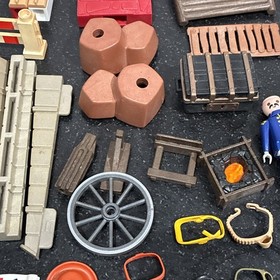 Large Playmobil Lot, Barn, Castle, Figures, Accessories, Pirates, Weapons, Etc.