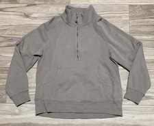 Size M/L - Lululemon Scuba Oversized Funnel-Neck Half Zip Long Taupe LW3ICYS