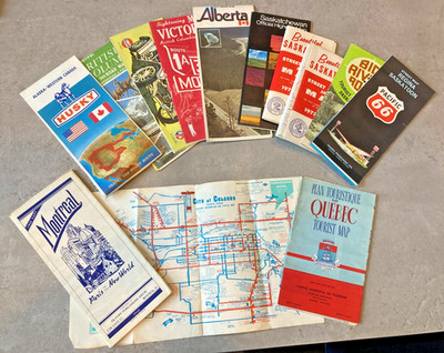 13 Vintage Canada Travel Maps Guides British Columbia Alberta Quebec Montreal