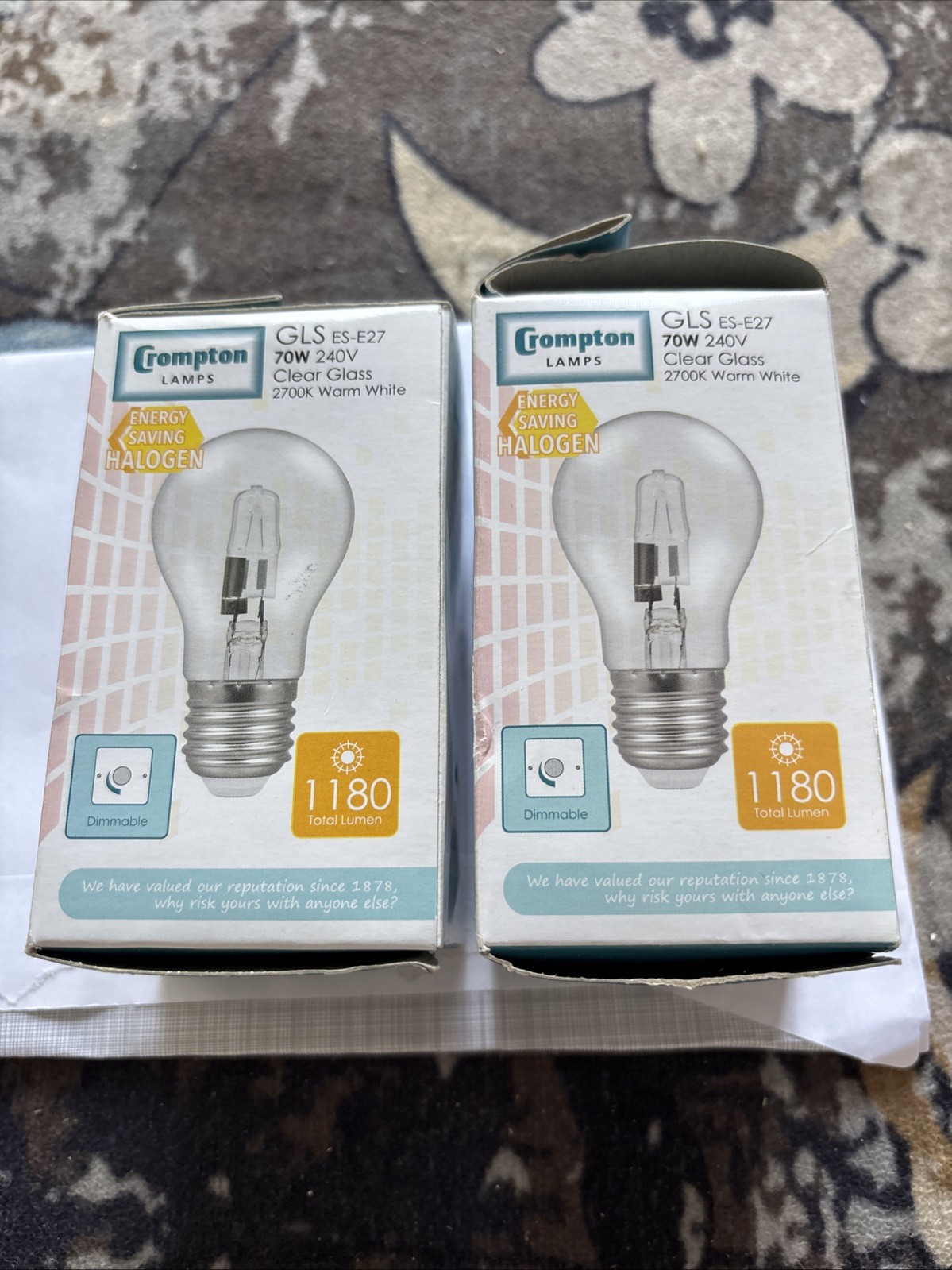 4 X ES-E27  Crompton 70W 1180Im Warm White Bulb R71