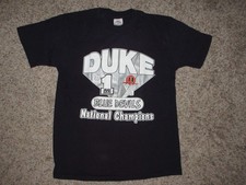VTG DUKE BLUE DEVILS NATIONAL CHAMPIONS BASKETBALL T SHIRT 1991 SZ LARGE