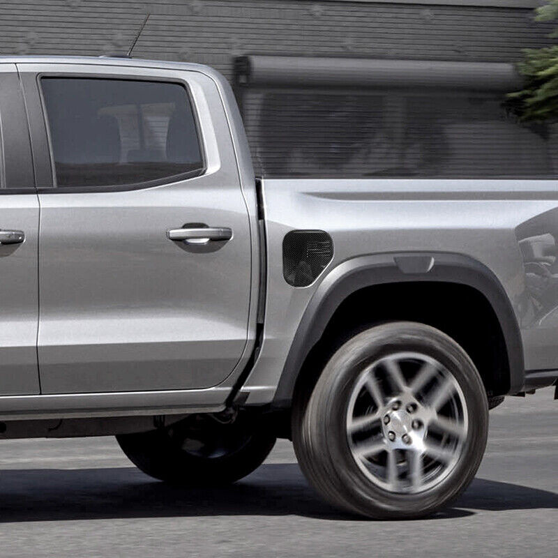 For Chevy Colorado CANYON 2023+ Fuel Tank Gas Door Bezel Cap Cover Carbon Fiber