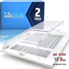 Larger New Version 7.5" Magnetic Vent Air Heat Deflector 2 2 Pack - Large
