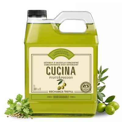 CUCINA Dish Detergent Refills - 34 fl. oz.- Coriander and Olive Tree