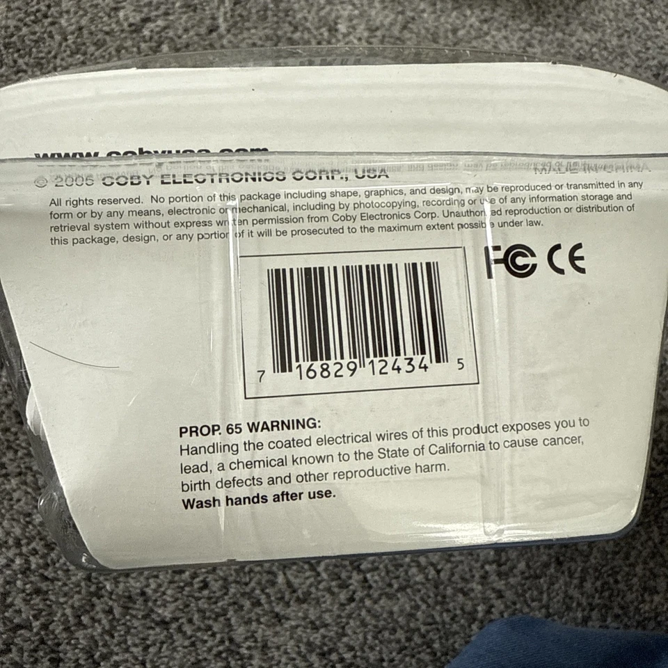 Coby Portable CD Player Headphones CX-CD434 AM/FM STEREO Bass Boost  SEALED New - Image 3 of 4