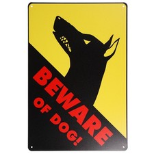 Hinterhof Vorsicht Hund Warntafel Hund gemustert Warnschild Warnschild