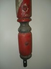 ORIGINAL ANTIQUE 1800'S ORNATE WOODEN BARBER POLE TRADE SIGN RED WHITE BLUE — photo 7