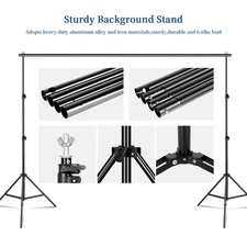 10Ft Adjustable Photography Background Stand Photo Backdrop Crossbar Frame