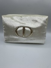 Dior Kosmetiktasche Samt Creme mit CD Logo& Dior Stern Anhänger Beauty Bag Pouch