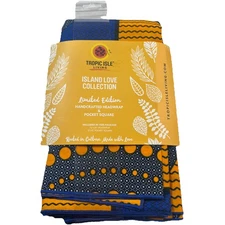 Tropic Isle Living-Island Love Collection Head Wrap/Pocket Square Orange & Blue