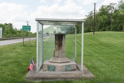 Marshall County Wetzel County WV Mason-Dixon Line Monument 2015 Stone Marker