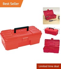 Durable 12-Inch ProBox Toolbox - Secure Red Plastic Tool Storage Made in USA
