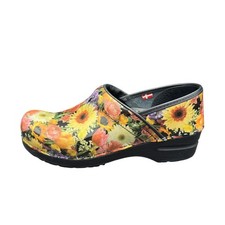 Sanita Original Danish Clog Professional Women's Floral Print Leather, Size 39