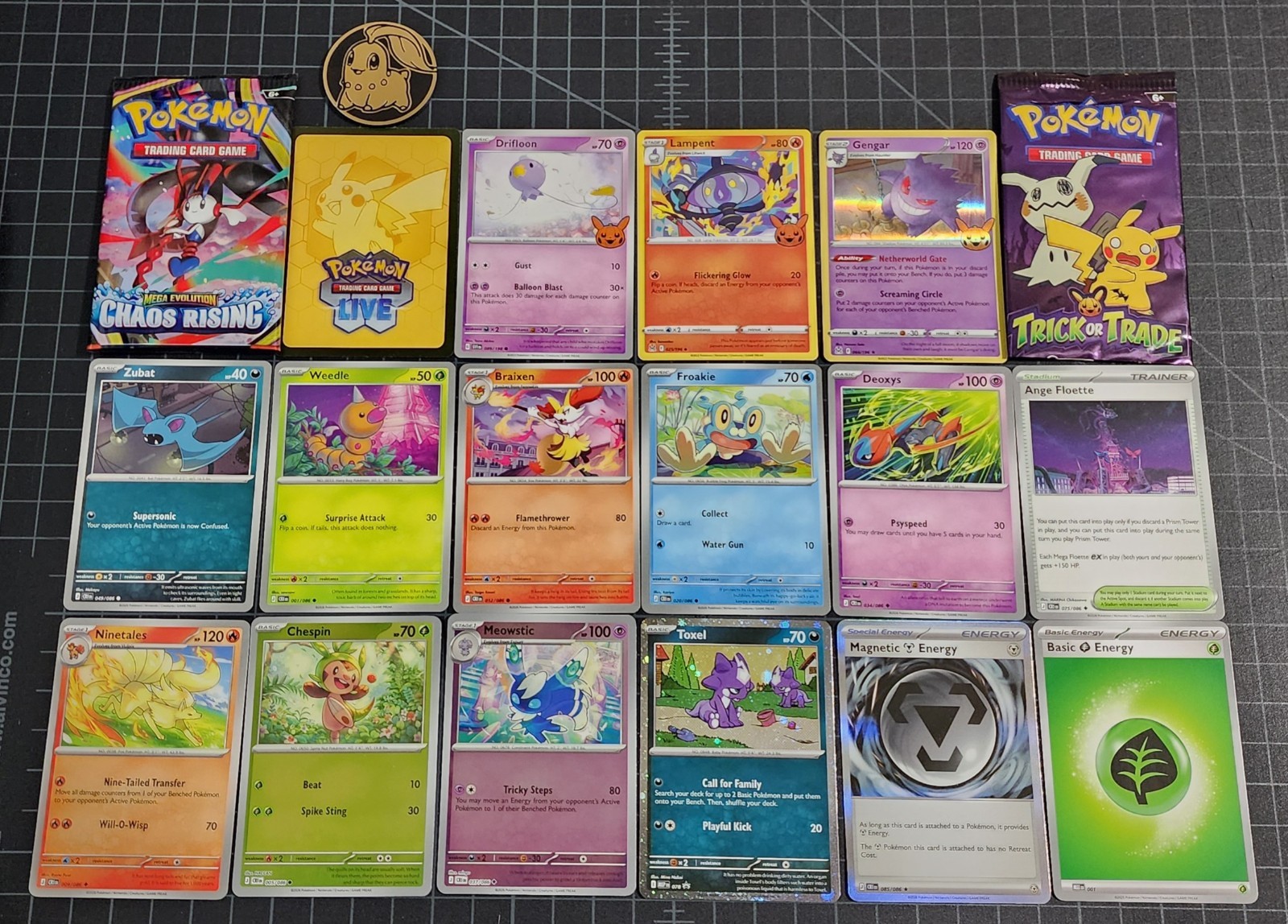 Mega Evolution Chaos Rising Blister Booster Pack & Trick Or Trade Pack