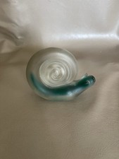 Art Glass Snail Green/clear L23 