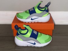 Nike Flex Runner 4 PS Shoes IF2894-301 Green Blue White Little Kids 11c NIB