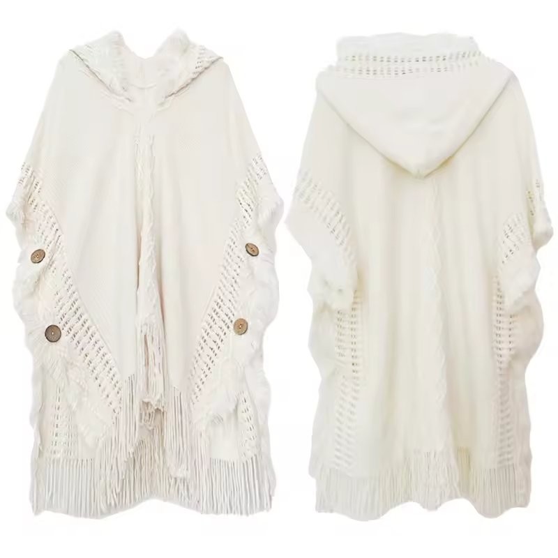 Soft Wearable Blanket Poncho–Warm Cape Scarf for Women,  Fall & Winter Essential