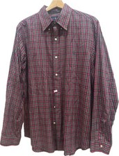 Ralph Lauren Men's Large Classic Fit Red Plaid Long Sleeve Button Down Shirt