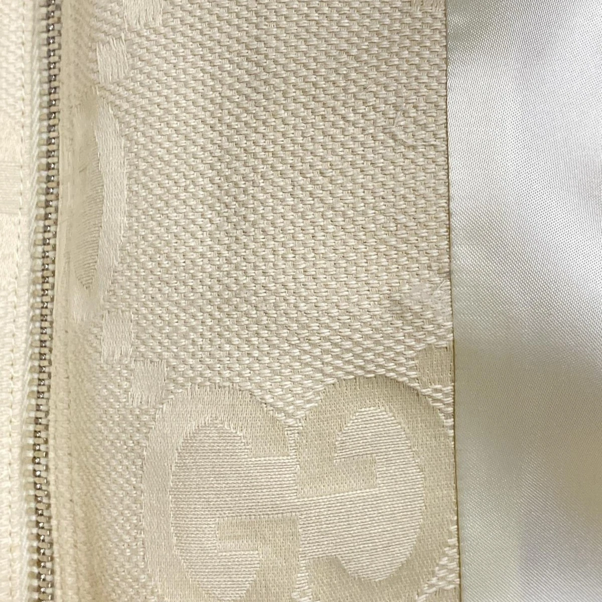 Giacca imbottita in tela Gucci Jumbo GG originale 691756 ZAIDI beige giacca leggera