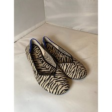 Rothy s The Flat in Black Zebra Stripe 9.5