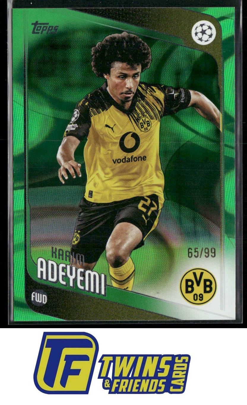 2025-26 Topps UEFA Club Competitions #128 Karim Adeyemi Green Foil #/99