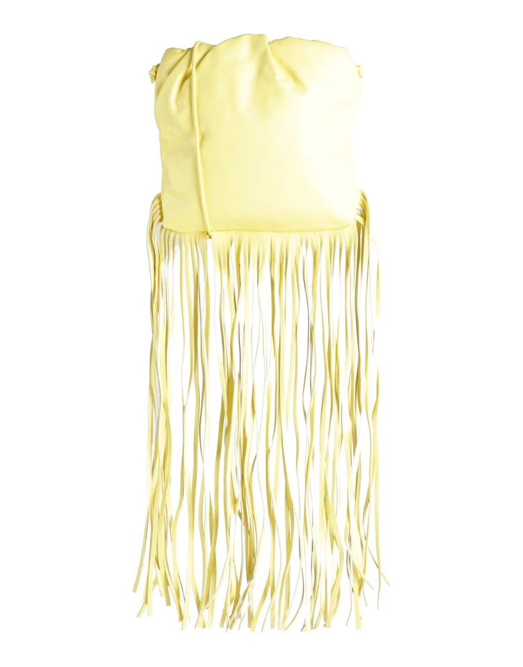RRP€2090 BOTTEGA VENETA Leather Crossbody Bag Yellow Long Fringes Flexible Top - Image 2 of 4