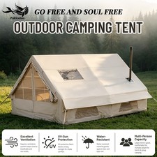 Multi-Size Inflatable Camping Tent w/ Stove Jack & Air Pump Windproof SUV Cabin