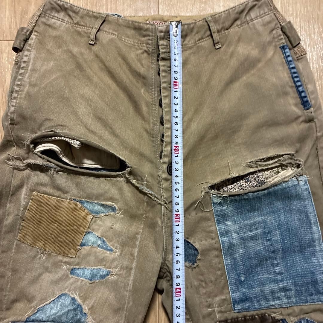 KAPITAL Psychedelic Patchwork Work Pants Cinch Ba… - image 10