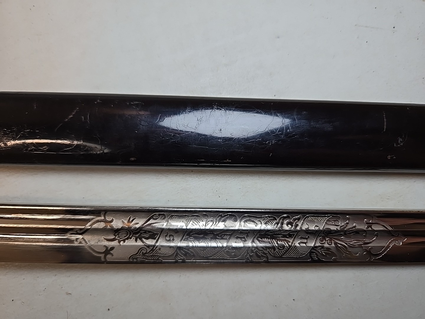 WWI German Bavarian Officers Sword w/Scabbard - Eickhorn - Silver Lion Headed