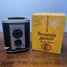 Eastman Kodak Brownie Reflex Synchro Model Camera Made in USA w/Box UNTESTED
